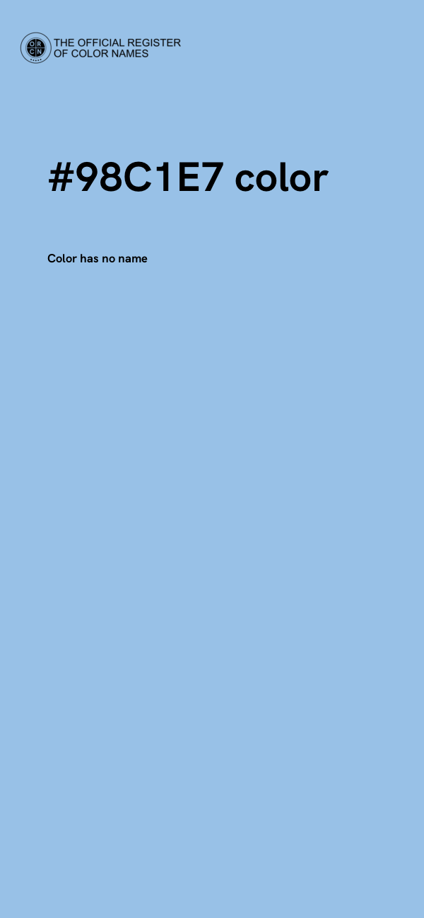 #98C1E7 color image