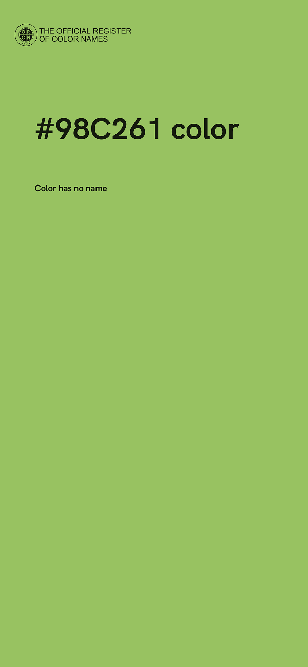 #98C261 color image