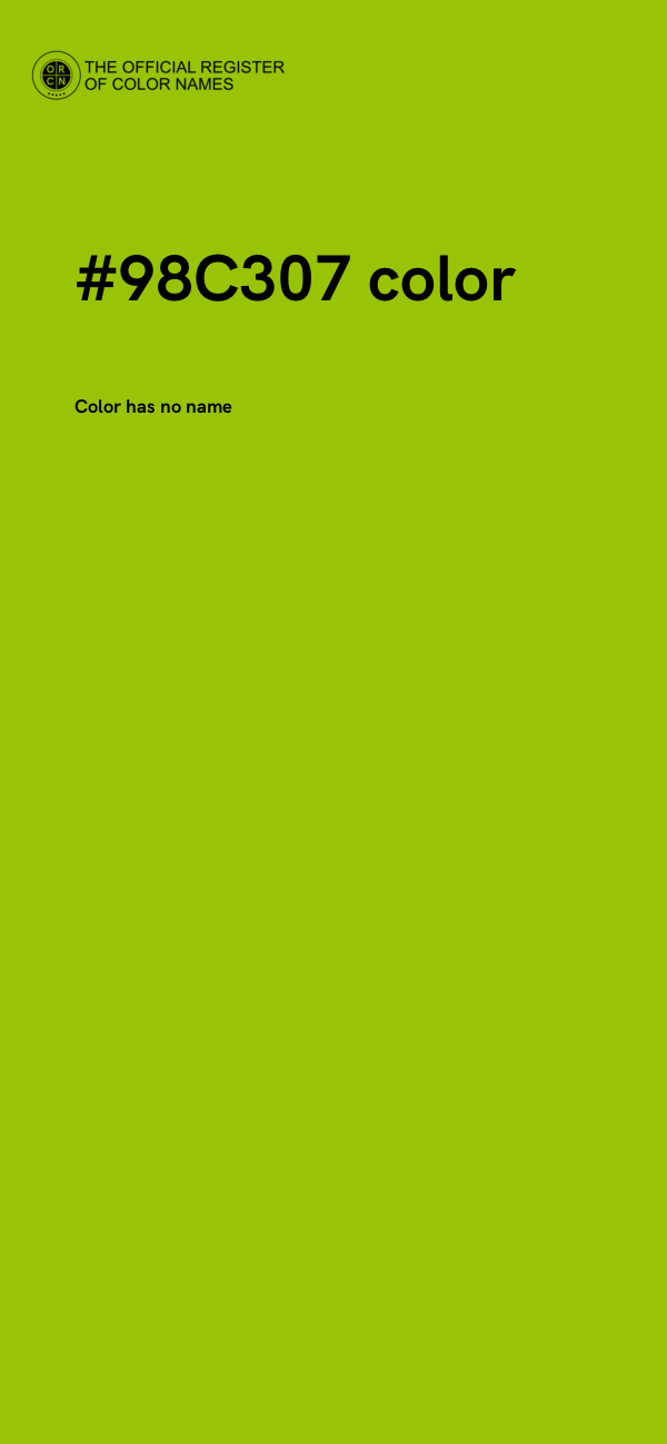 #98C307 color image