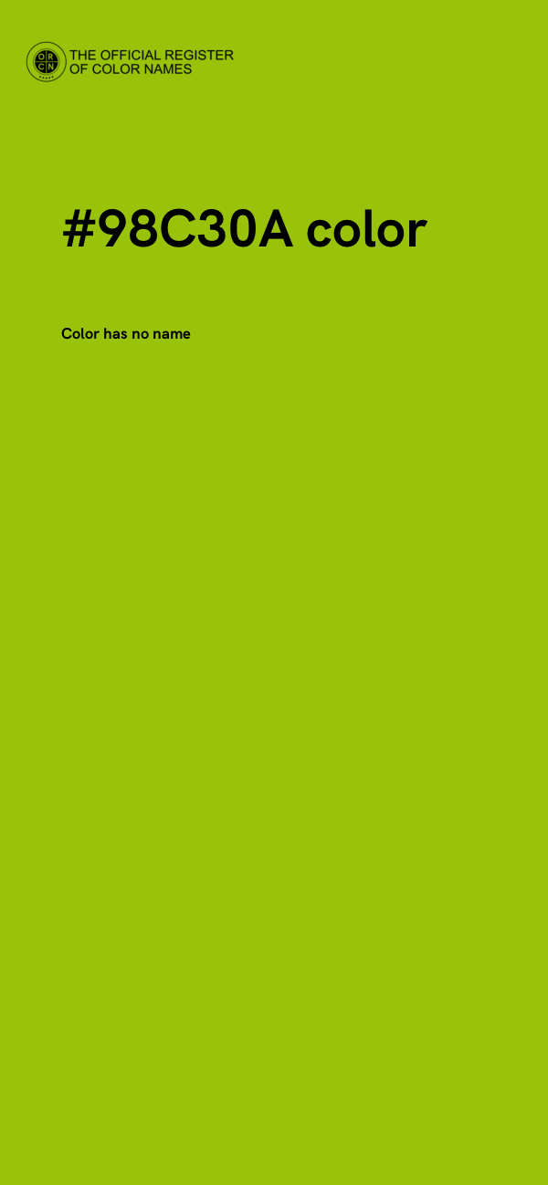 #98C30A color image