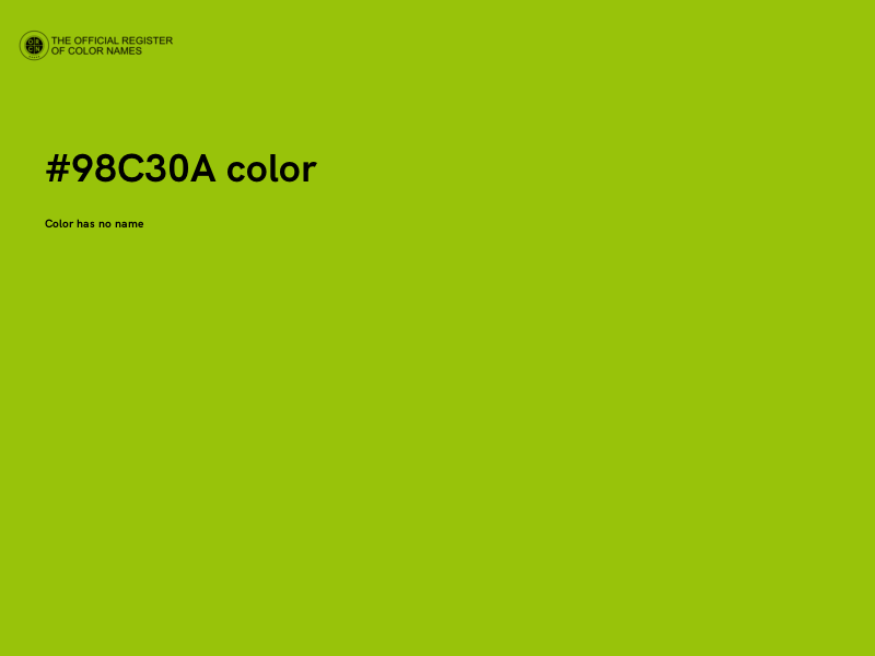 #98C30A color image