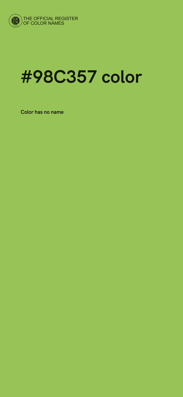 #98C357 color image