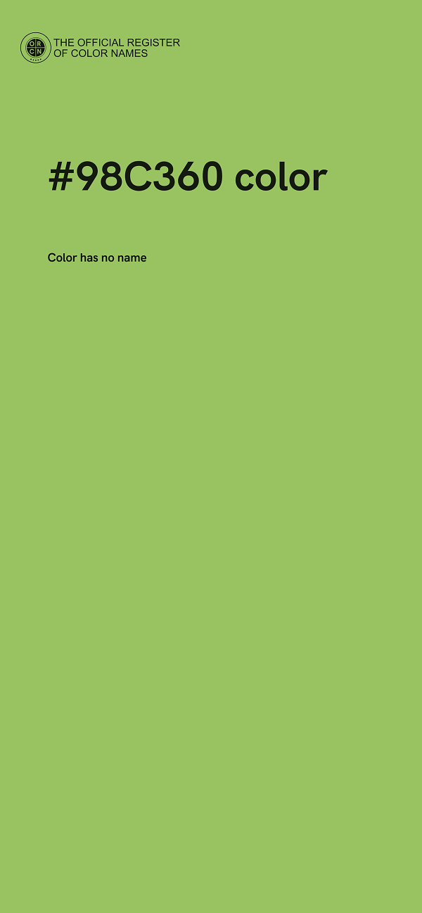 #98C360 color image