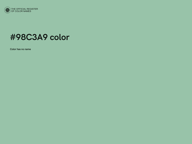 #98C3A9 color image