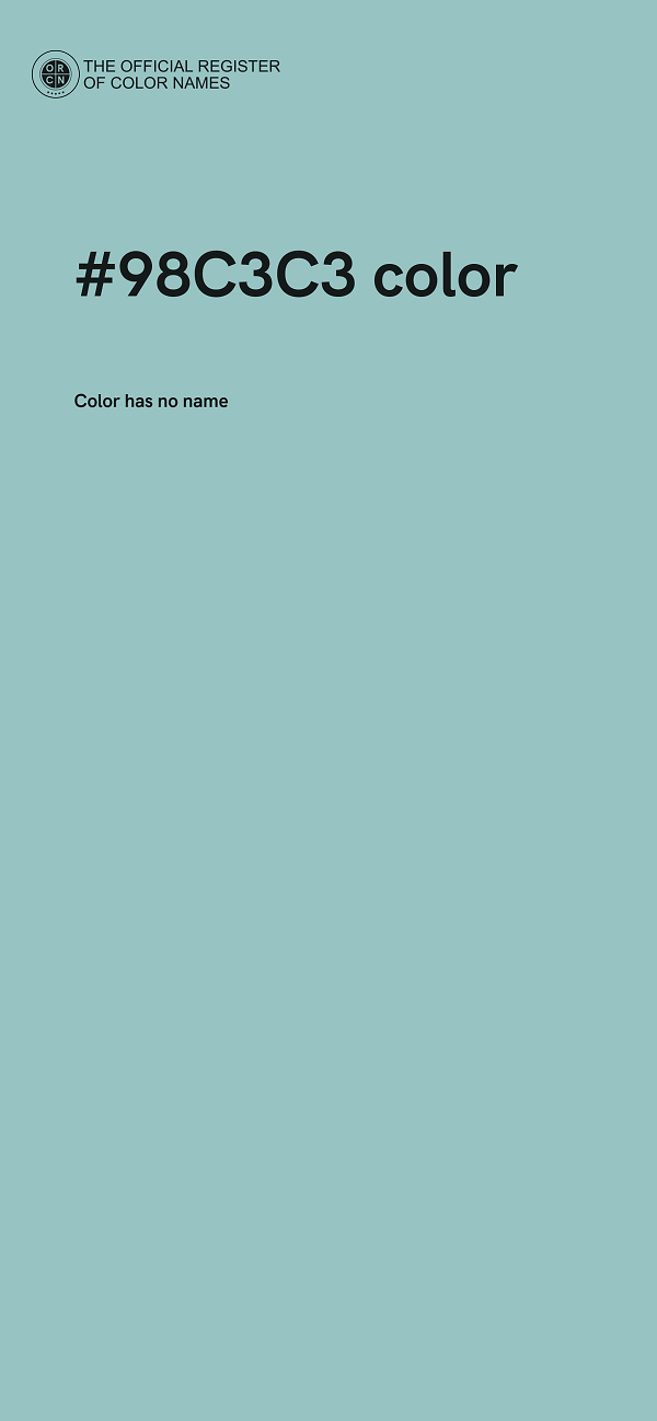 #98C3C3 color image