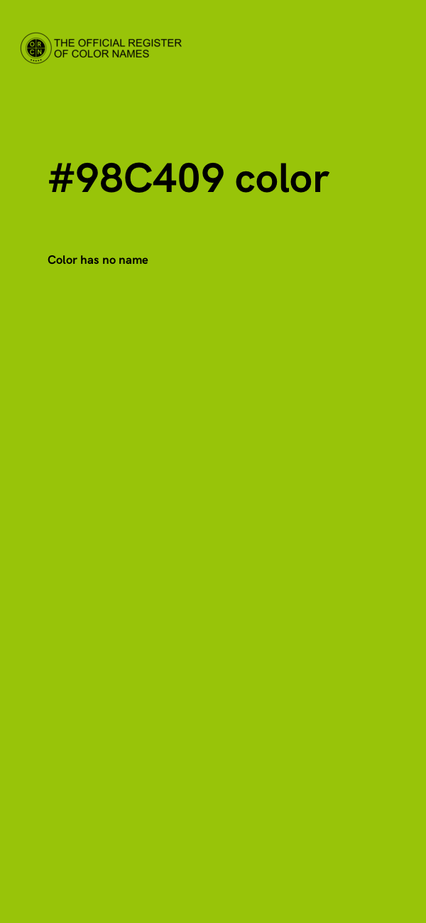 #98C409 color image