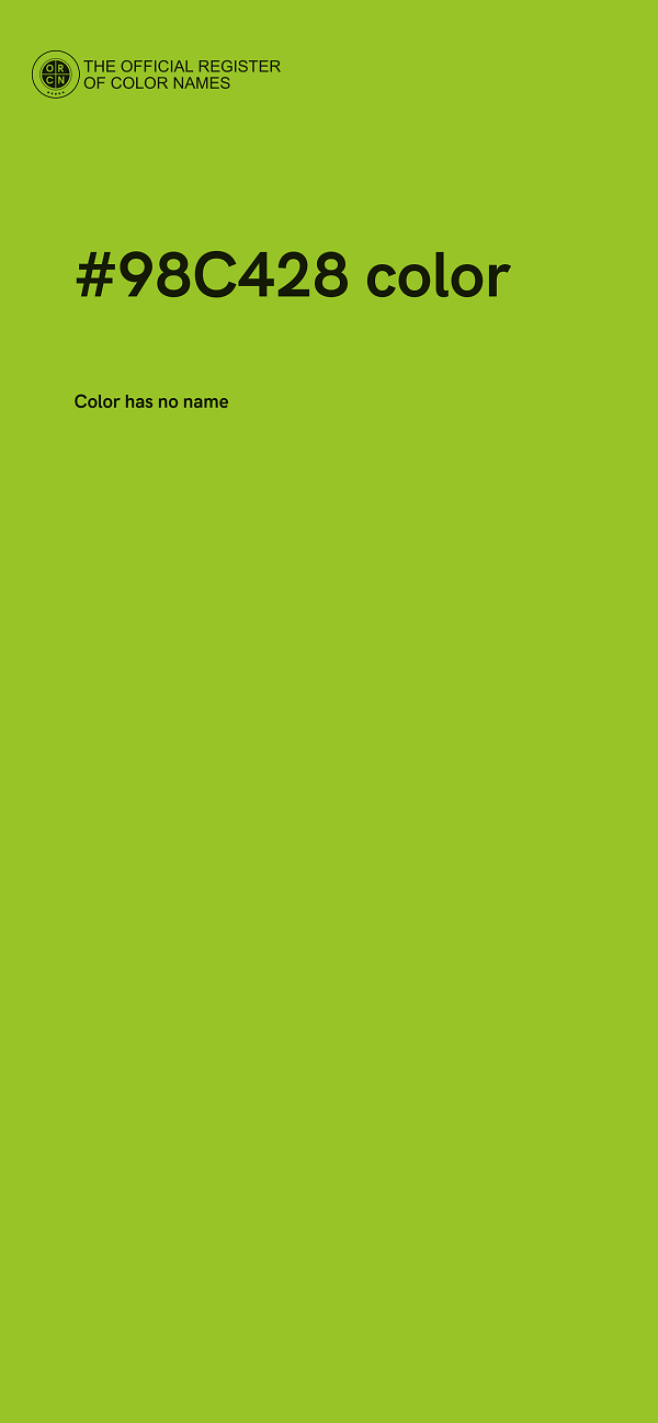 #98C428 color image