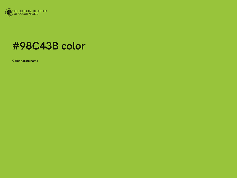 #98C43B color image