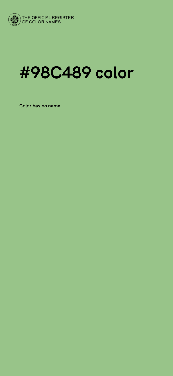 #98C489 color image