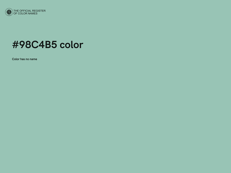 #98C4B5 color image