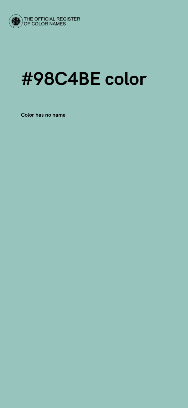 #98C4BE color image
