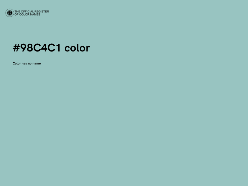 #98C4C1 color image
