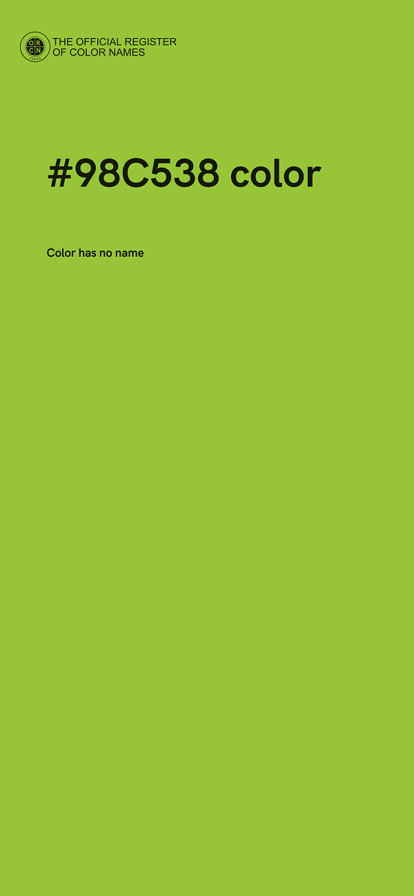 #98C538 color image