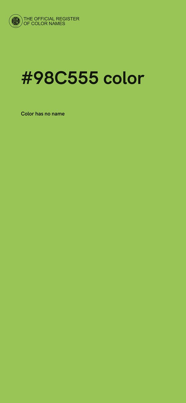#98C555 color image