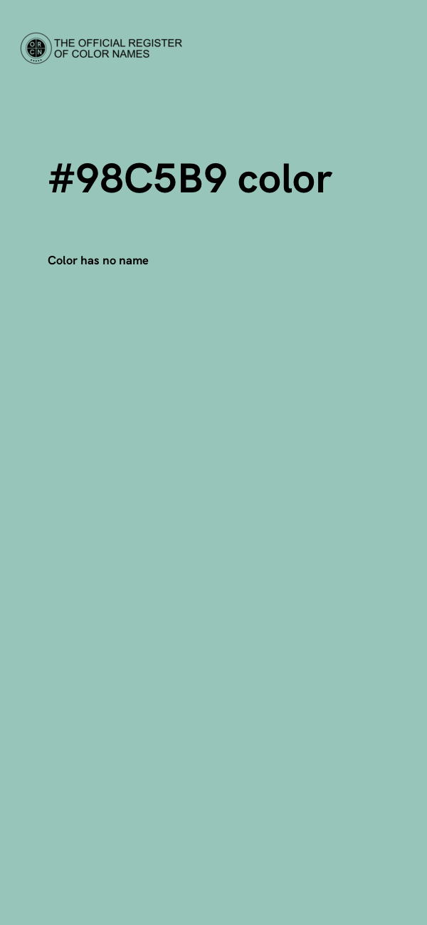 #98C5B9 color image