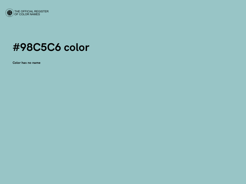 #98C5C6 color image