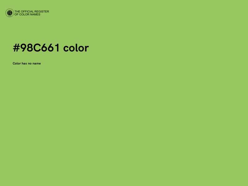 #98C661 color image