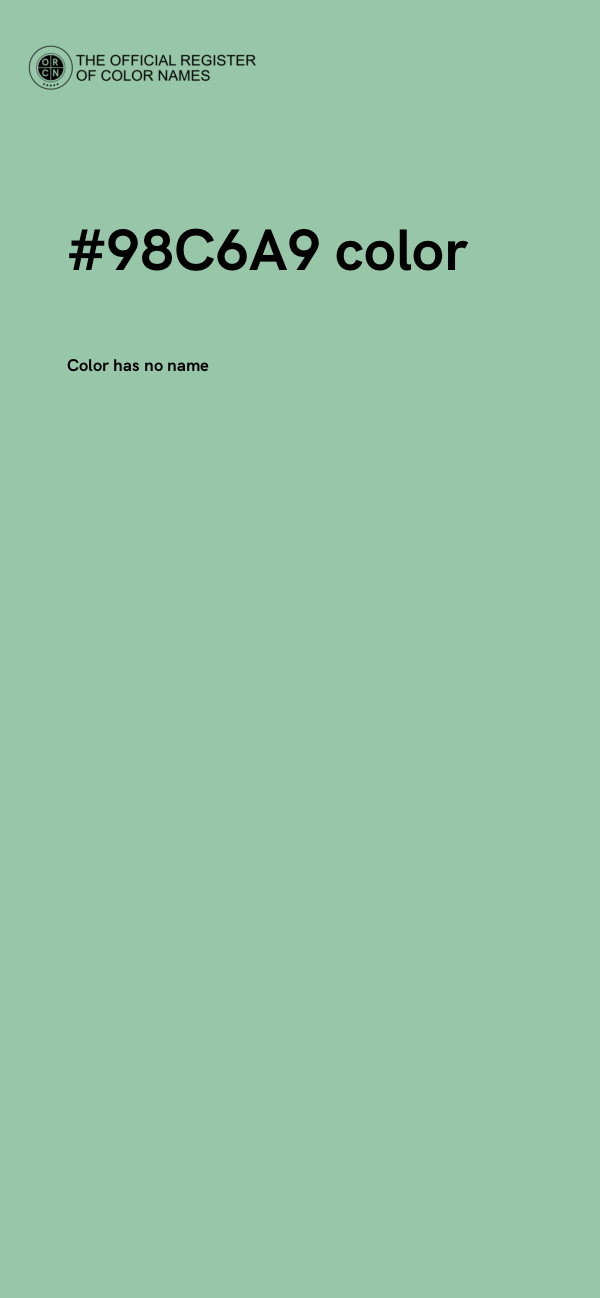 #98C6A9 color image