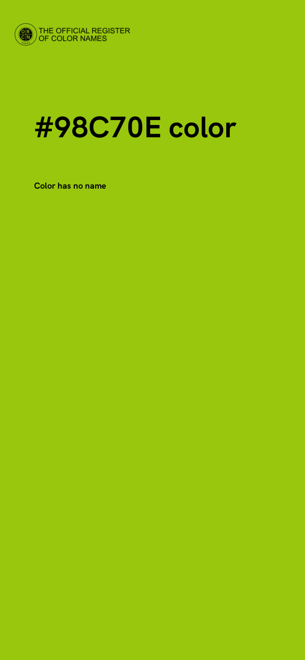 #98C70E color image
