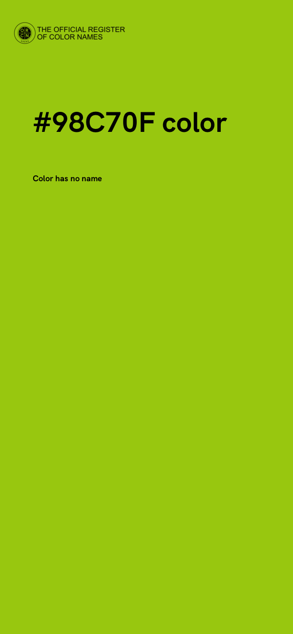 #98C70F color image