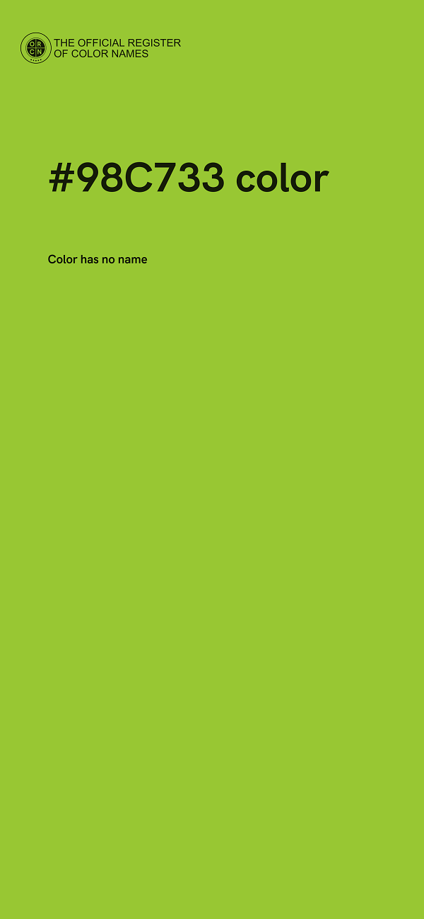 #98C733 color image
