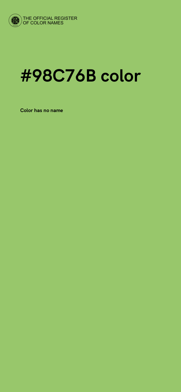 #98C76B color image