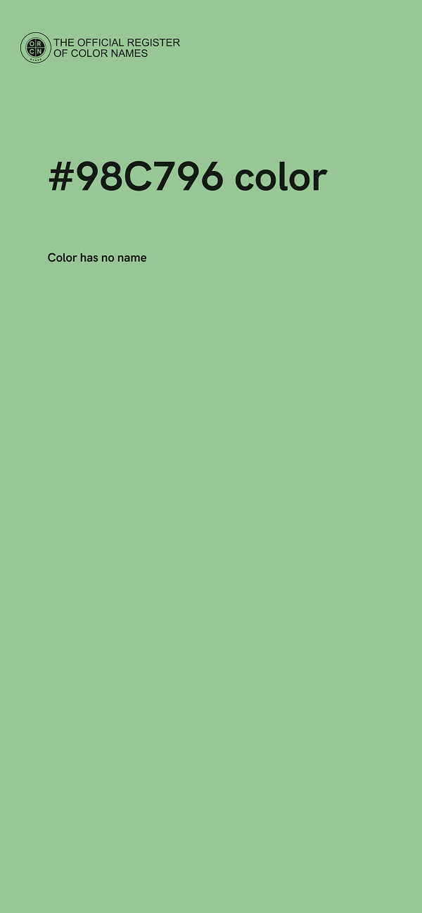#98C796 color image
