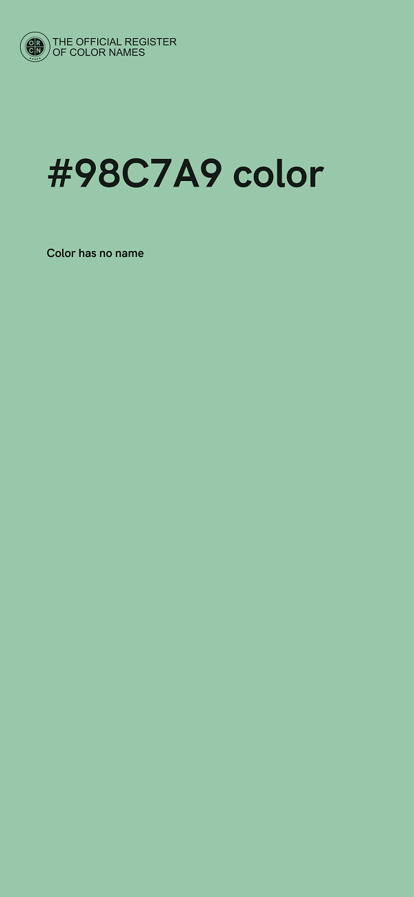 #98C7A9 color image