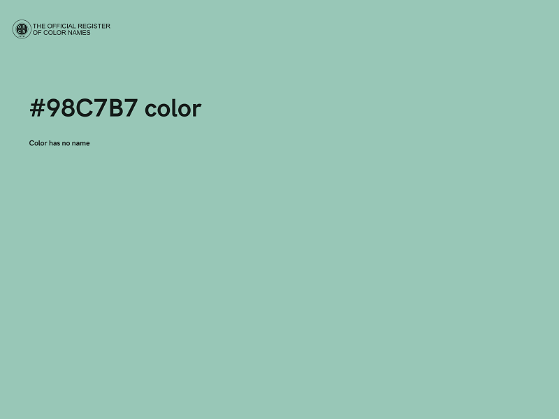 #98C7B7 color image