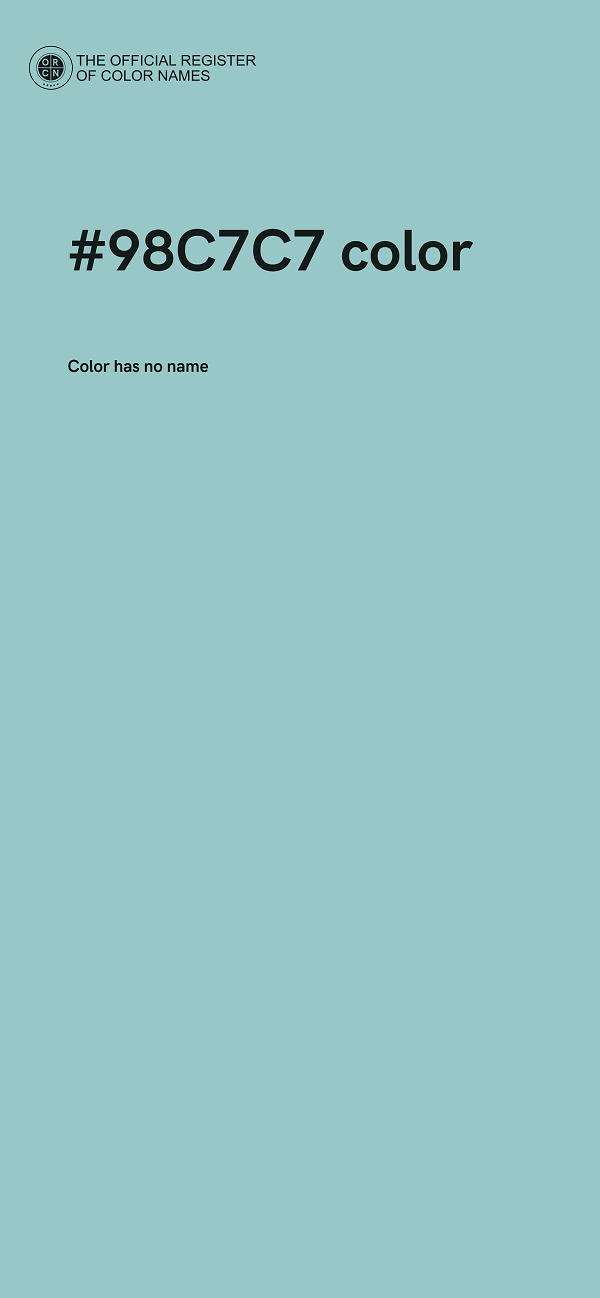 #98C7C7 color image