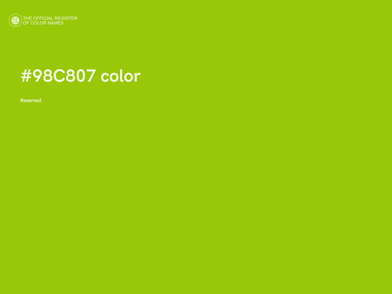 #98C807 color image