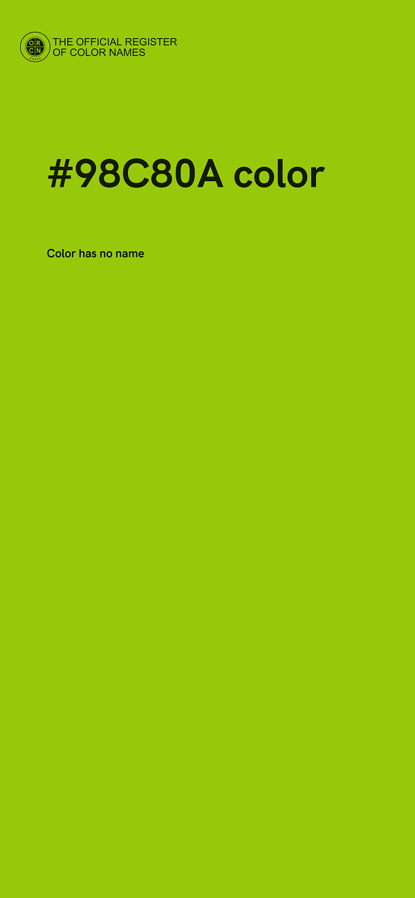 #98C80A color image