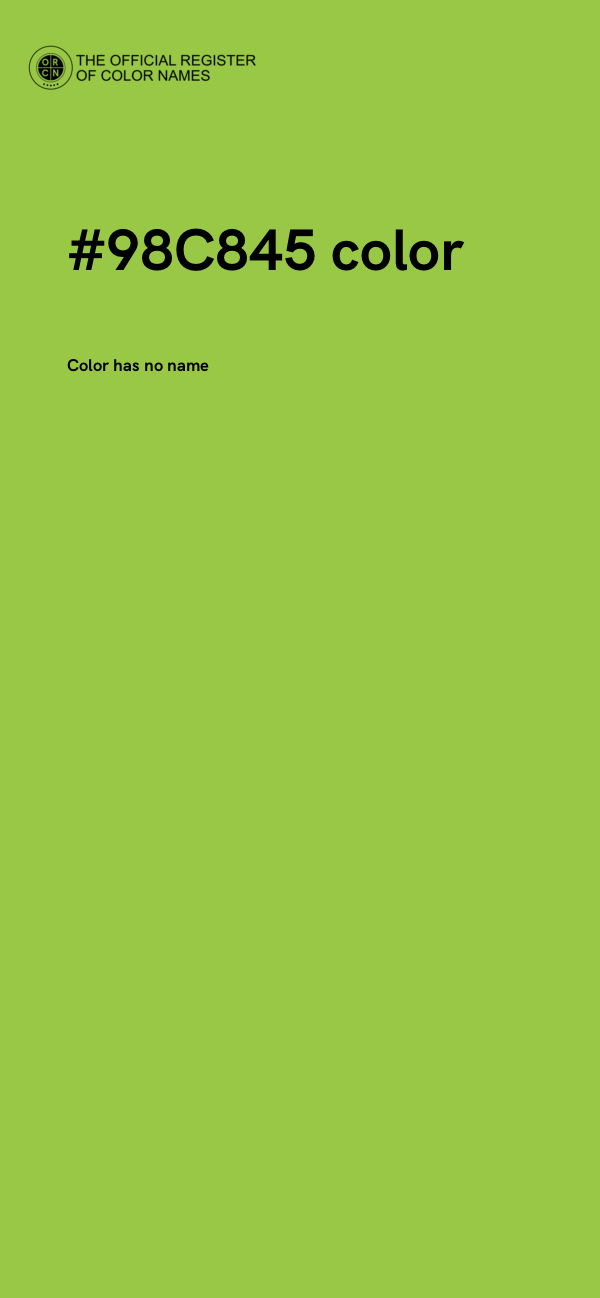 #98C845 color image