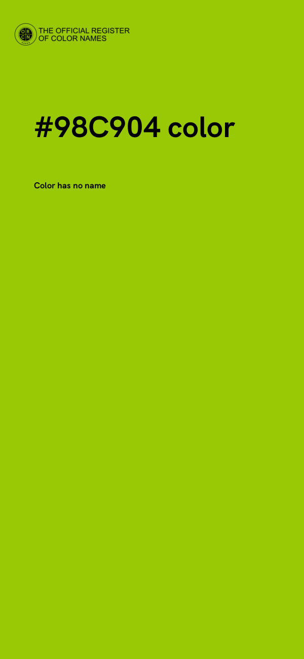 #98C904 color image