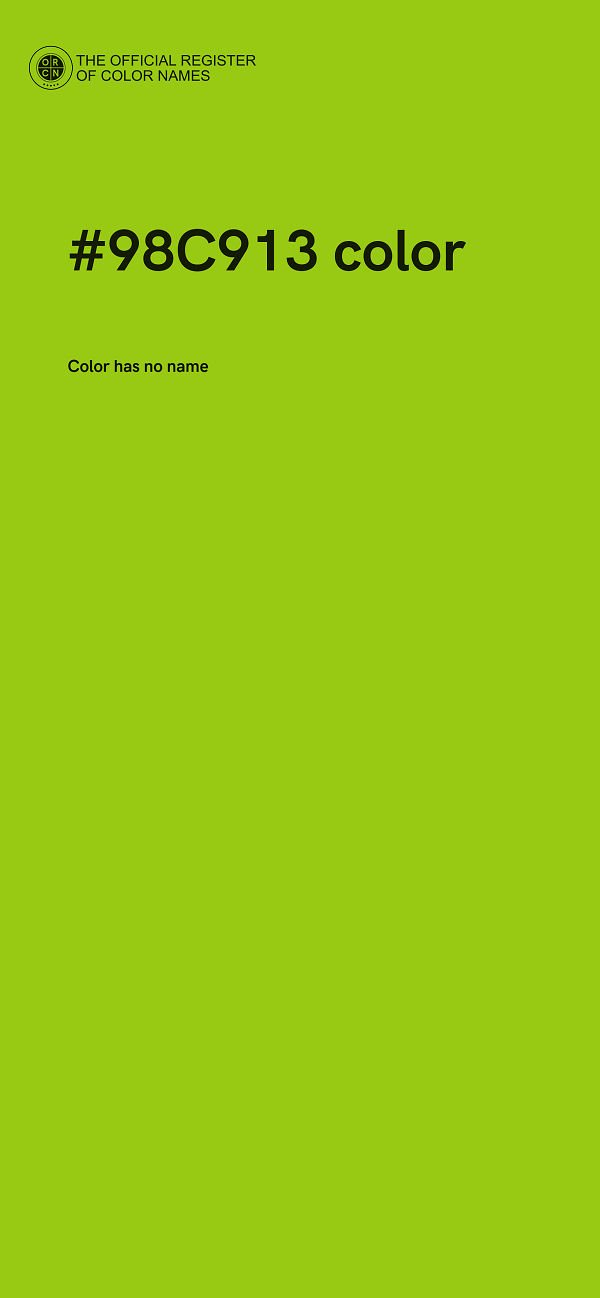 #98C913 color image