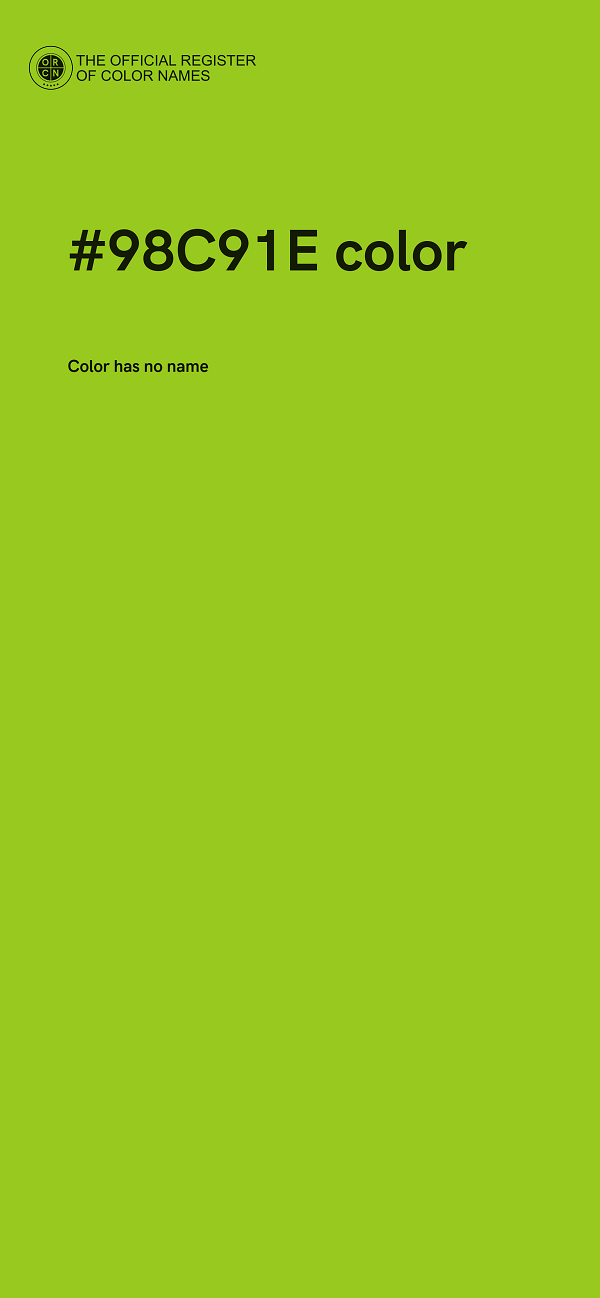 #98C91E color image