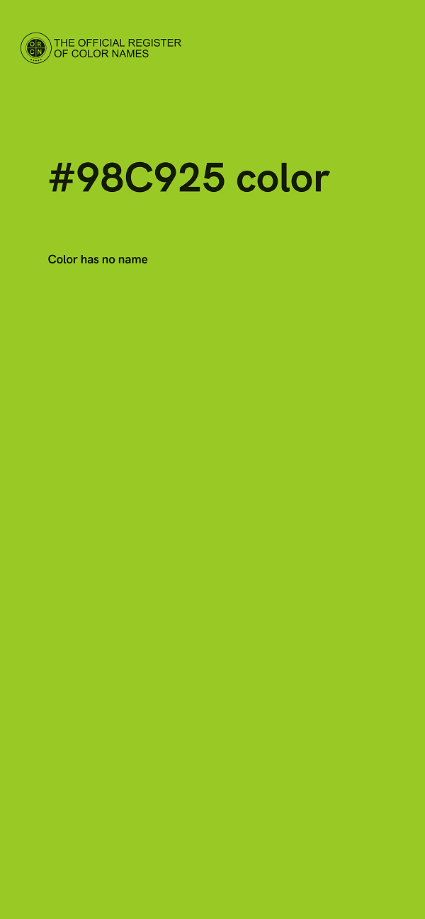 #98C925 color image