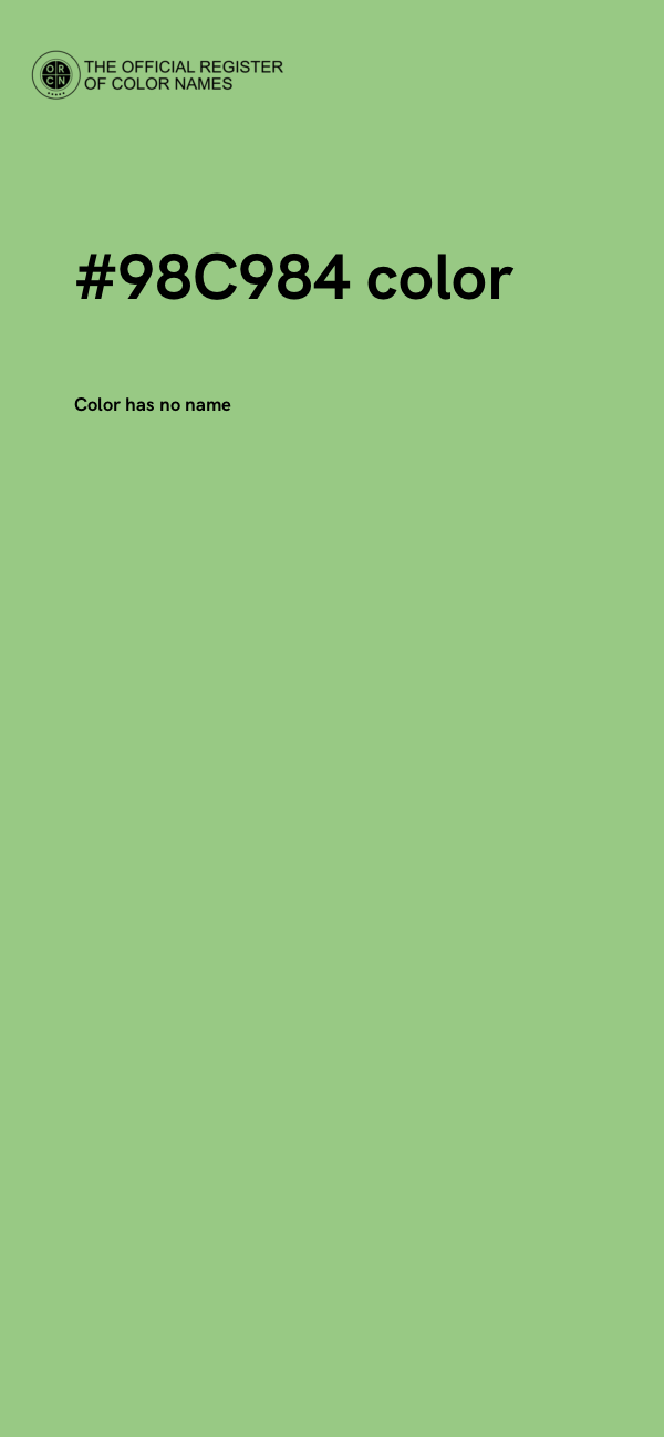#98C984 color image