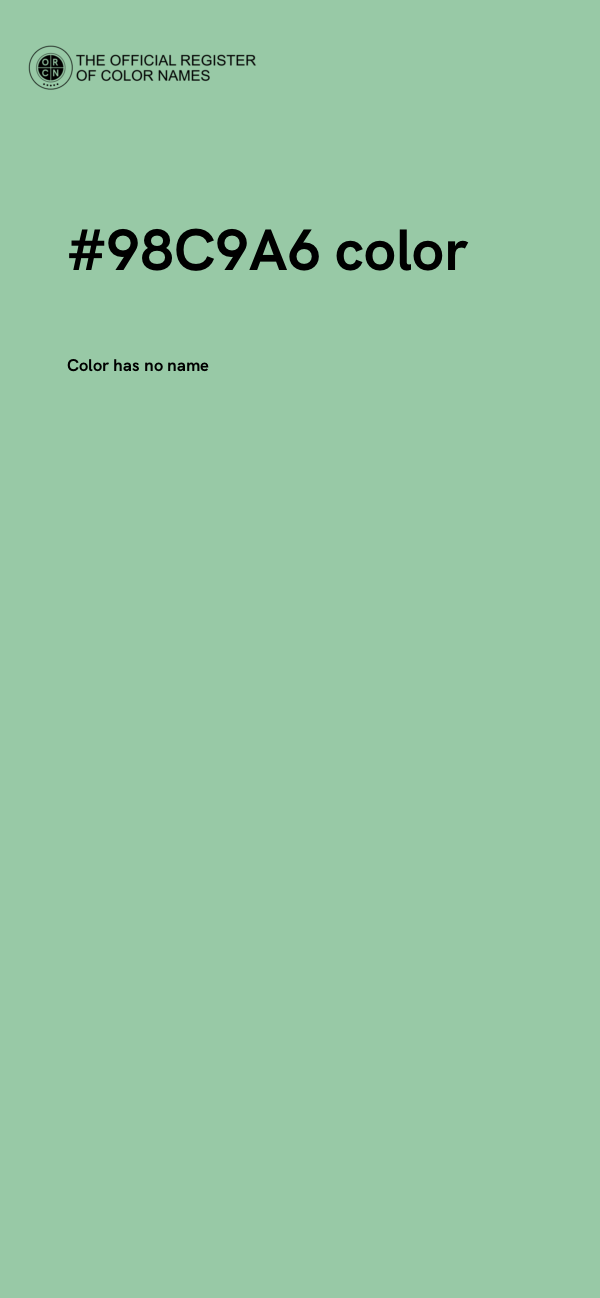 #98C9A6 color image