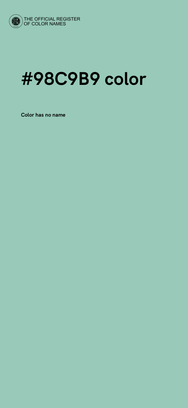 #98C9B9 color image