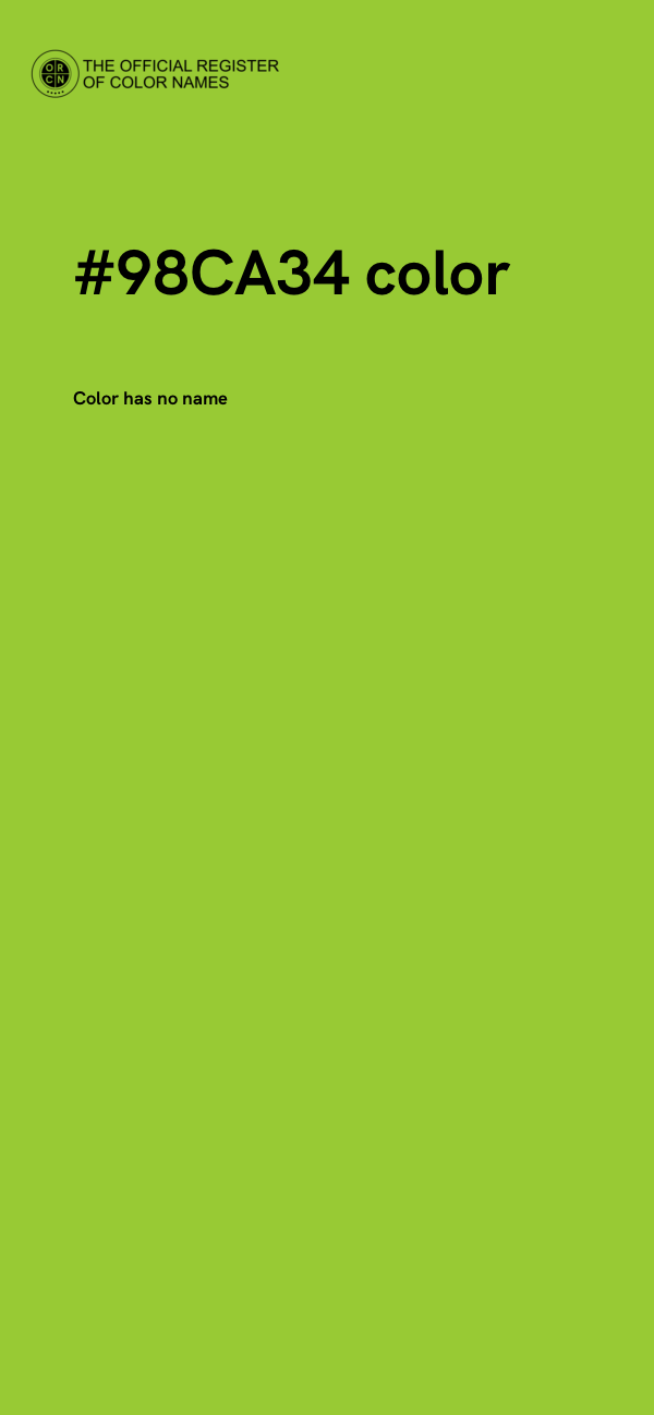 #98CA34 color image