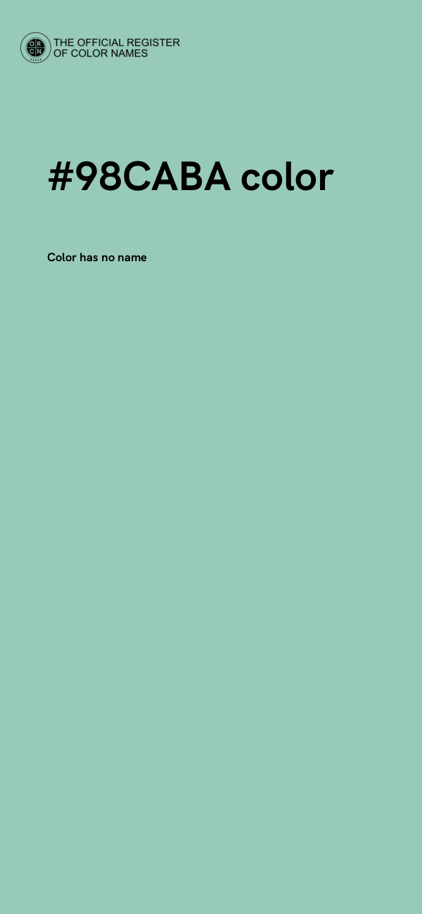#98CABA color image
