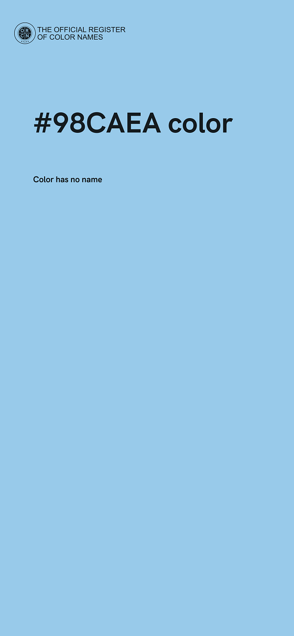 #98CAEA color image