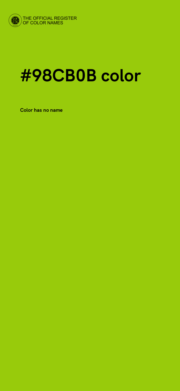 #98CB0B color image