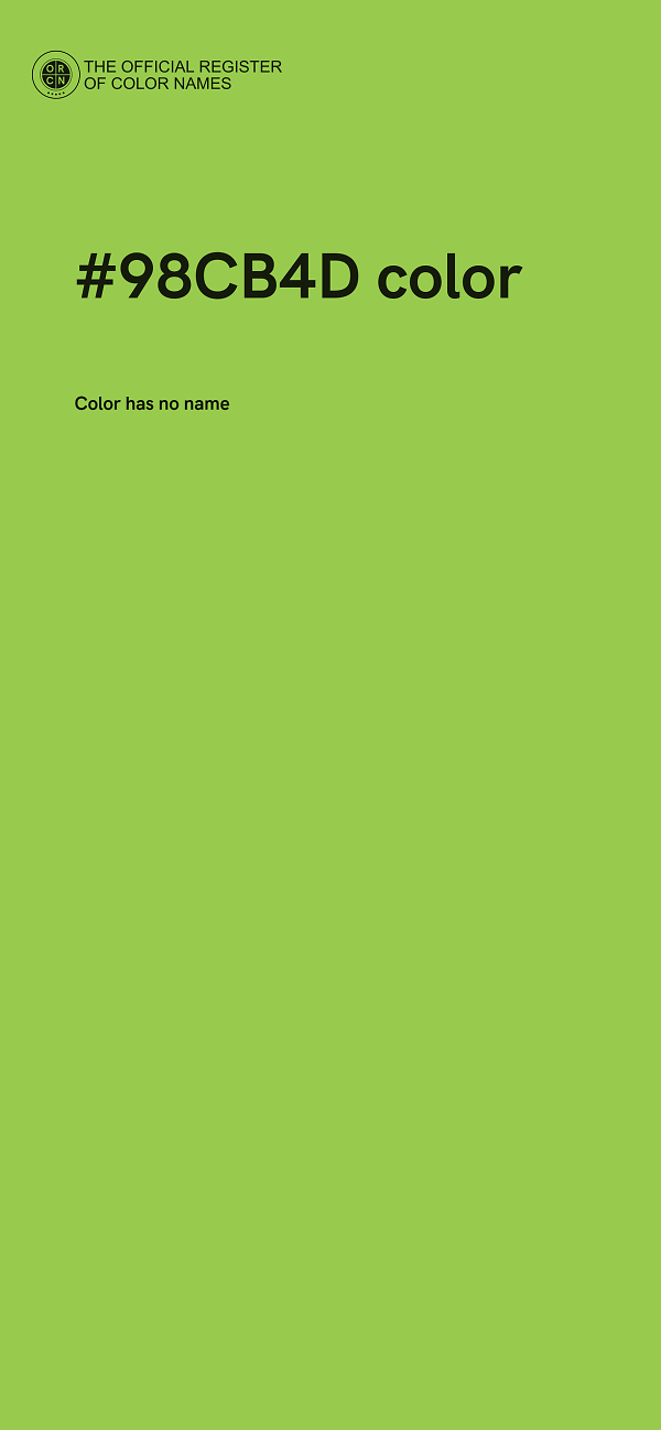 #98CB4D color image