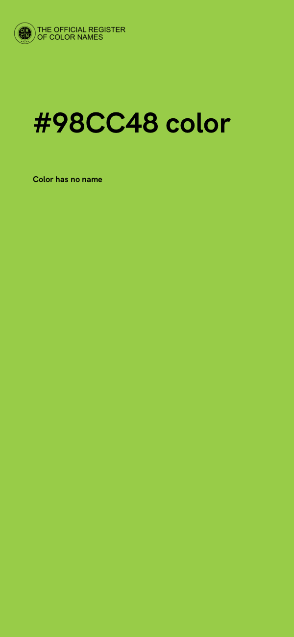 #98CC48 color image
