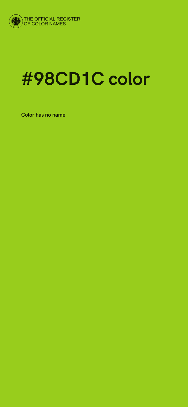 #98CD1C color image