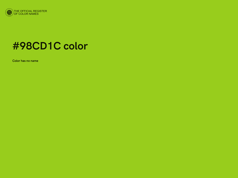 #98CD1C color image