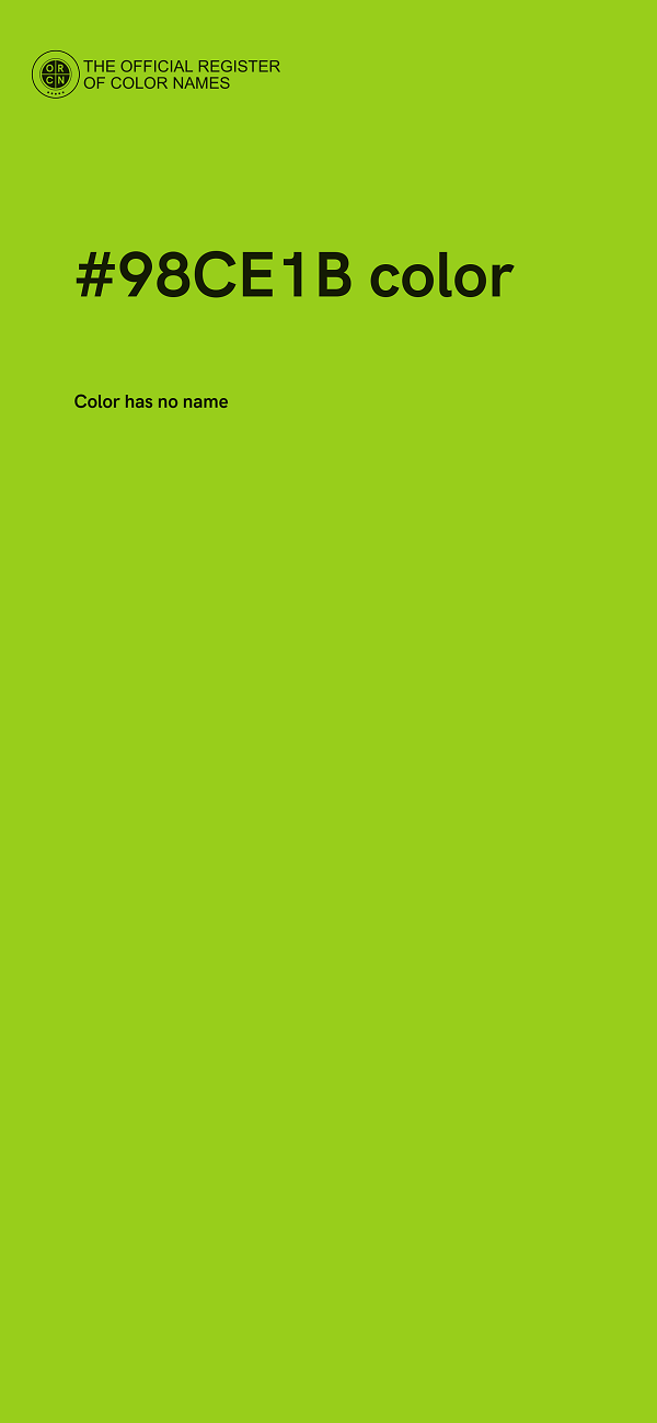 #98CE1B color image