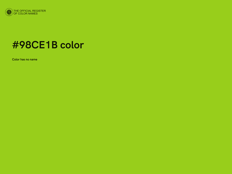 #98CE1B color image